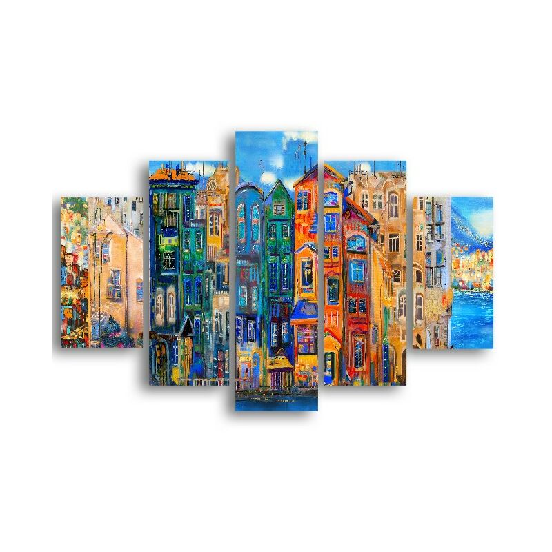 Homemania - Cuadro Ciudad - 5 piezas - Arte y Graffiti - para la sala de estar, la habitacion - Multicolor en MDF, 95 x 0,3 x 60 cm
Homemania - Cuadro Ciudad - 5 piezas - Arte y Graffiti - para la sala de estar, la habitacion - Multicolor en MDF, 95 x 0,3 x 60 cm
