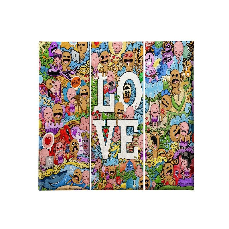 Homemania - Cuadro Corazon - 3 Piezas - Amor - para la sala de estar, la habitacion - Multicolor en Poliester, madera, 69 x 3 x 50 cm
Homemania - Cuadro Corazon - 3 Piezas - Amor - para la sala de estar, la habitacion - Multicolor en Poliester, madera, 69 x 3 x 50 cm