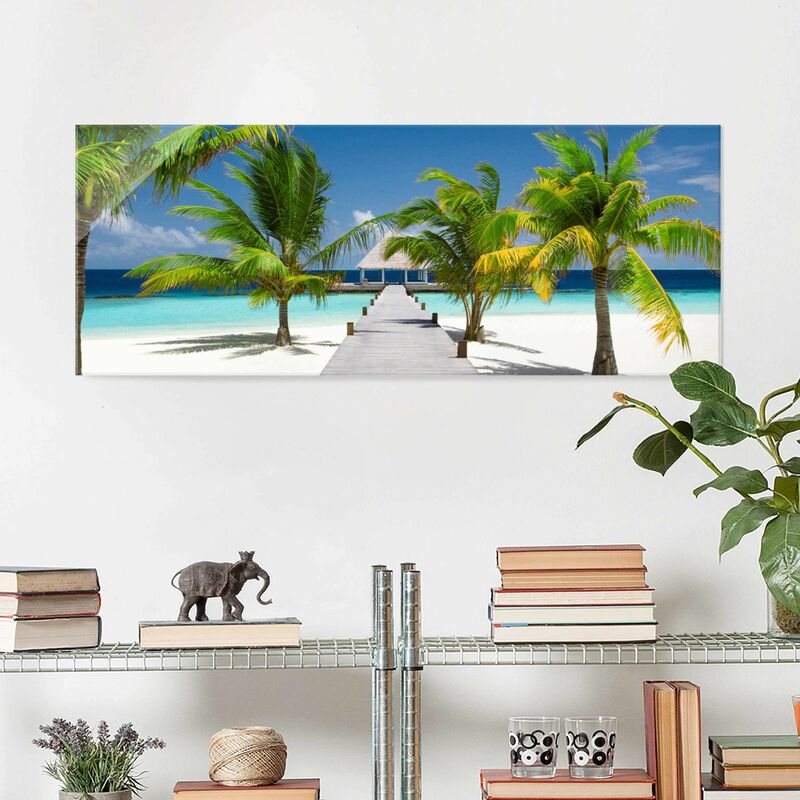 Cuadro de cristal - Catwalk to Paradise - Panorama Apaisado Dimensión LxA: 30cm x 80cm
Cuadro de cristal - Catwalk to Paradise - Panorama Apaisado Dimensión LxA: 30cm x 80cm