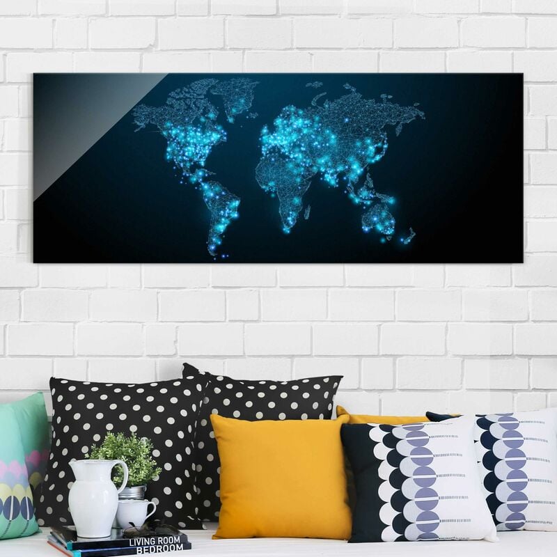 Bilderwelten - Cuadro de cristal - Connected World World Map - Panorama Apaisado Dimensión LxA: 30cm x 80cm
Bilderwelten - Cuadro de cristal - Connected World World Map - Panorama Apaisado Dimensión LxA: 30cm x 80cm