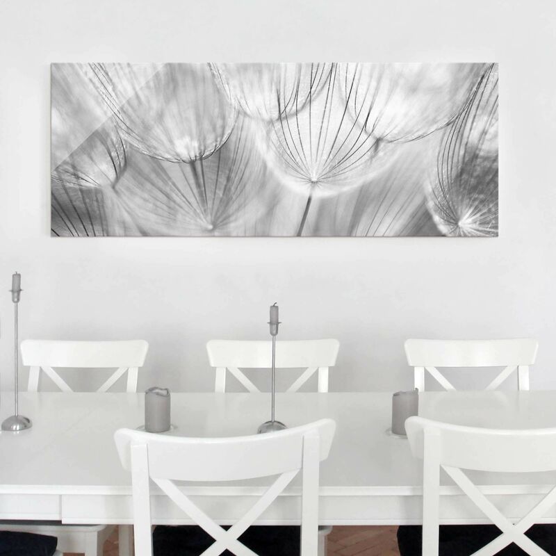 Cuadro de cristal - Dandelions macro shot in black and white - Panorama Apaisado Dimensión LxA: 40cm x 100cm
Cuadro de cristal - Dandelions macro shot in black and white - Panorama Apaisado Dimensión LxA: 40cm x 100cm