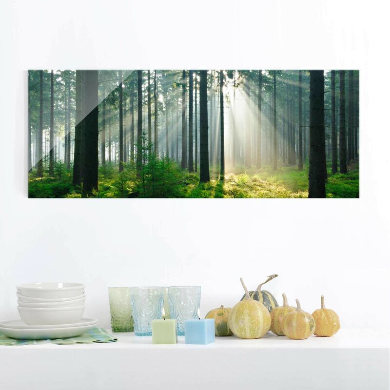 Bilderwelten - Cuadro de cristal - Enlightened Forest - Panorama Apaisado Dimensión LxA: 50cm x 125cm
Bilderwelten - Cuadro de cristal - Enlightened Forest - Panorama Apaisado Dimensión LxA: 50cm x 125cm