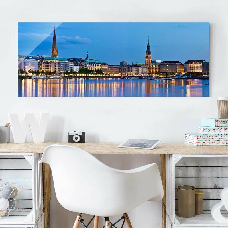 Cuadro de cristal - Hamburg Skyline - Panorama Apaisado Dimensión LxA: 40cm x 100cm
Cuadro de cristal - Hamburg Skyline - Panorama Apaisado Dimensión LxA: 40cm x 100cm