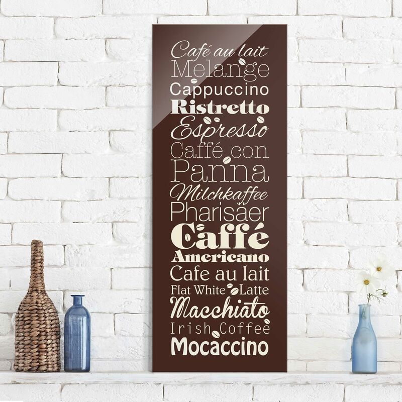 Cuadro de cristal - No.EV64 Coffee specialty Brown - Panorama Alto Dimensión LxA: 100cm x 40cm
Cuadro de cristal - No.EV64 Coffee specialty Brown - Panorama Alto Dimensión LxA: 100cm x 40cm