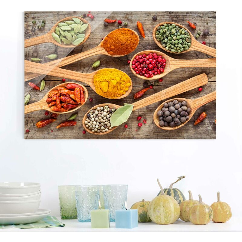 Bilderwelten - Cuadro de cristal - Spices On Wooden Spoon - Formato Apaisado 2:3 Dimensión LxA: 40cm x 60cm
Bilderwelten - Cuadro de cristal - Spices On Wooden Spoon - Formato Apaisado 2:3 Dimensión LxA: 40cm x 60cm