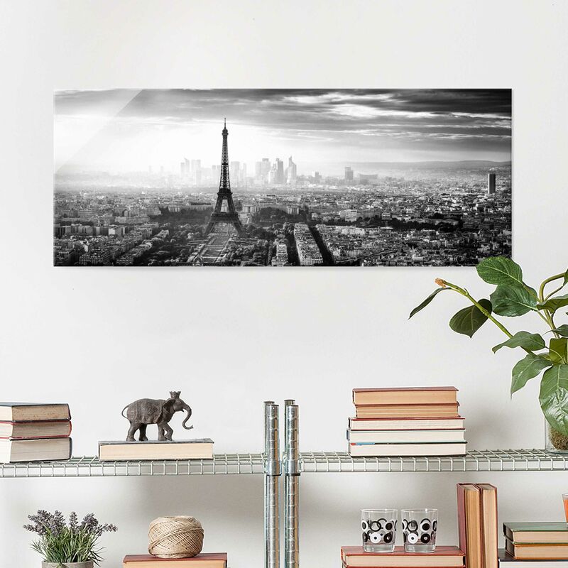 Bilderwelten - Cuadro de cristal - The Eiffel Tower From Above Black And White - Panorama Apaisado Dimensión LxA: 40cm x 100cm
Bilderwelten - Cuadro de cristal - The Eiffel Tower From Above Black And White - Panorama Apaisado Dimensión LxA: 40cm x 100cm