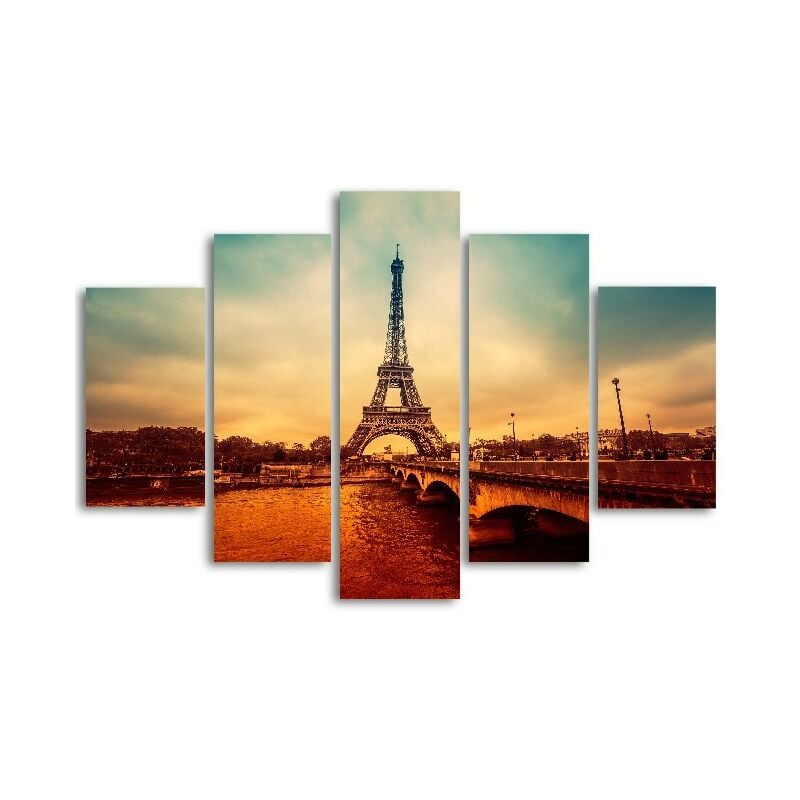 Homemania - Cuadro Desde la pared - 5 piezas - Ciudades y paisajes, Paris, Torre Eiffel - por sala, habitacion - Multicolor en MDF, 95 x 0,3 x 60 cm
Homemania - Cuadro Desde la pared - 5 piezas - Ciudades y paisajes, Paris, Torre Eiffel - por sala, habitacion - Multicolor en MDF, 95 x 0,3 x 60 cm