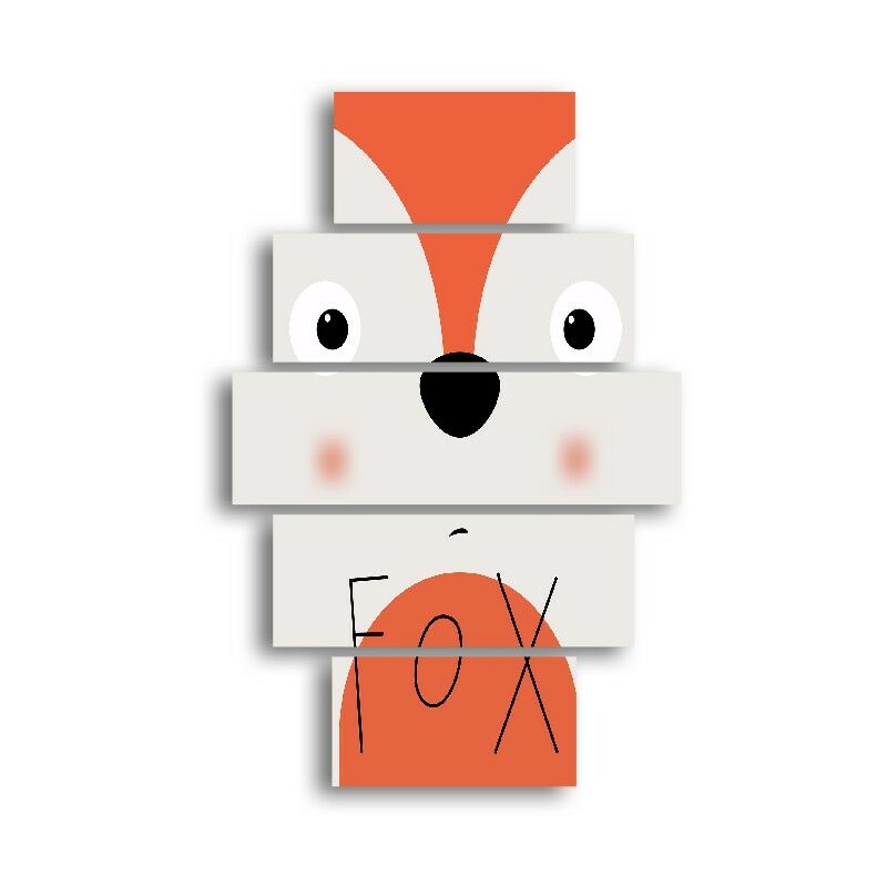 Homemania - Cuadro Fox - 5 piezas - Ninos - por estancia, habitacion - Multicolor en MDF, 95 x 0,3 x 60 cm
Homemania - Cuadro Fox - 5 piezas - Ninos - por estancia, habitacion - Multicolor en MDF, 95 x 0,3 x 60 cm