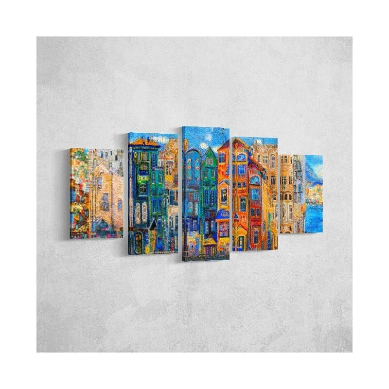 Homemania - Cuadro Inicio - 5 piezas - Ciudades y paisajes - por sala de estar, habitacion - Multicolor en Poliester, madera, 100 x 3 x 60 cm
Homemania - Cuadro Inicio - 5 piezas - Ciudades y paisajes - por sala de estar, habitacion - Multicolor en Poliester, madera, 100 x 3 x 60 cm