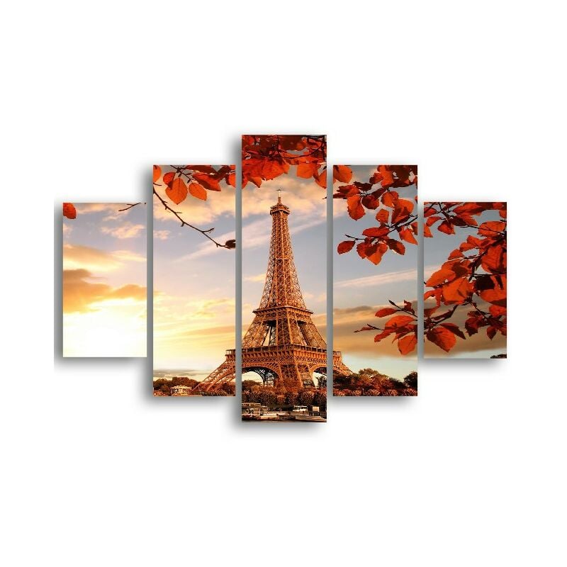 Homemania - Cuadro Paris - 5 piezas - Ciudades y paisajes - por sala de estar, habitacion - Multicolor en MDF, 95 x 0,3 x 60 cm
Homemania - Cuadro Paris - 5 piezas - Ciudades y paisajes - por sala de estar, habitacion - Multicolor en MDF, 95 x 0,3 x 60 cm