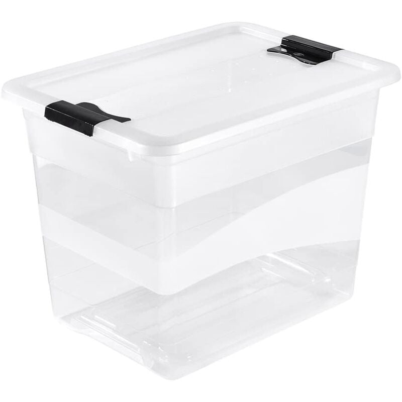 Keeeper - Cubo de almacenaje con Tapa, Plástico, Transparente, 24 l 
Keeeper - Cubo de almacenaje con Tapa, Plástico, Transparente, 24 l