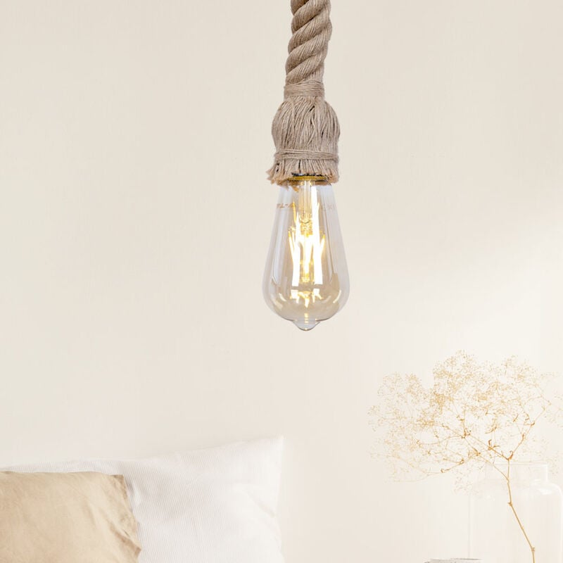 Lámpara colgante de cuerda de cáñamo, iluminación de techo, lámpara de péndulo de metal en un juego que incluye bombillas LED
Lámpara colgante de cuerda de cáñamo, iluminación de techo, lámpara de péndulo de metal en un juego que incluye bombillas LED