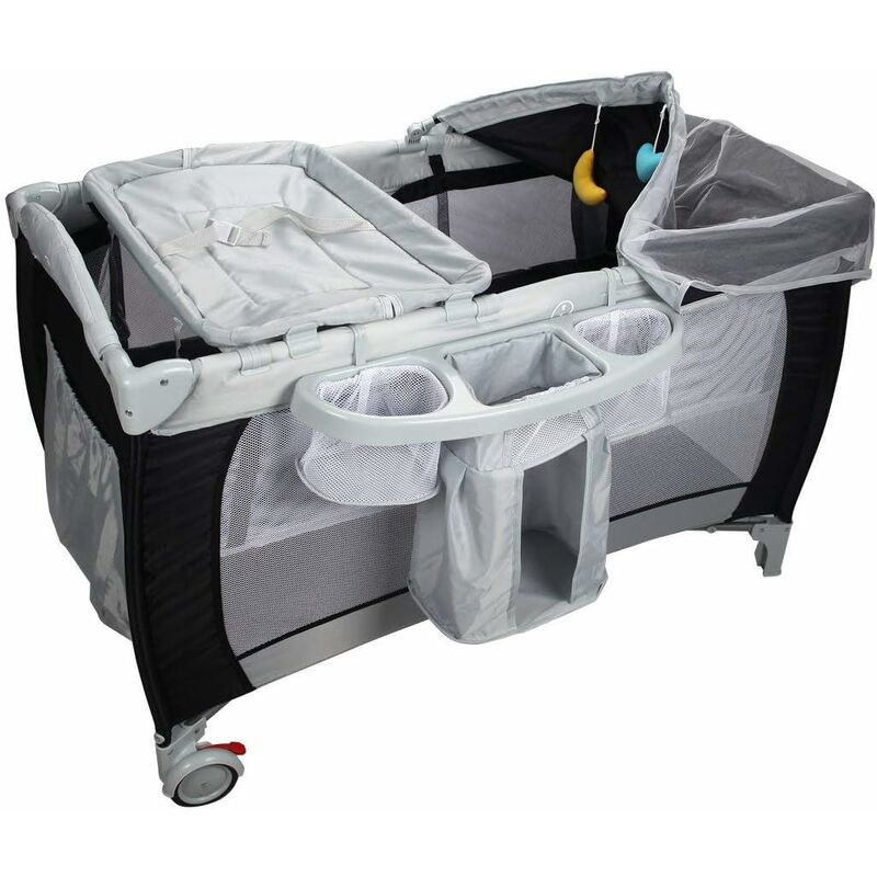Cuna de Bebé Cama Viaje Plegable con Rueda con Colchón para Cambiador Pañal con Función de Oscilante (Negro)
Cuna de Bebé Cama Viaje Plegable con Rueda con Colchón para Cambiador Pañal con Función de Oscilante (Negro)