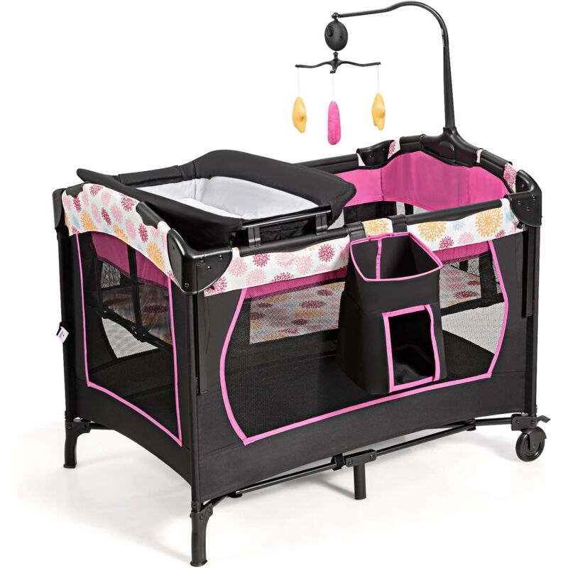 Cuna de Viaje Plegable para Bebé Cambiador Parque Infantil Cuna con 3 Juguetes, Colchón Caja de Música y Bolsa de Transporte
Cuna de Viaje Plegable para Bebé Cambiador Parque Infantil Cuna con 3 Juguetes, Colchón Caja de Música y Bolsa de Transporte