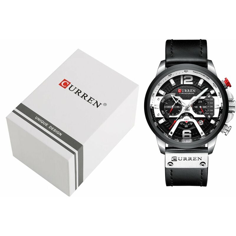 8329 Reloj de cuarzo para hombres de negocios Reloj de pulsera deportivo simple Tres subesferas Calendario Segundo minuto Pantalla de 24 horas 3ATM
8329 Reloj de cuarzo para hombres de negocios Reloj de pulsera deportivo simple Tres subesferas Calendario Segundo minuto Pantalla de 24 horas 3ATM