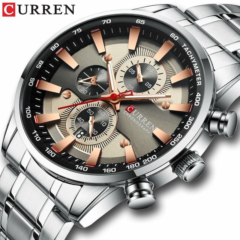 Reloj para hombre Movimiento de cuarzo Correa de acero inoxidable Pantalla de tiempo y calendario Funcion de cronometro 3ATM Pulsera de moda
Reloj para hombre Movimiento de cuarzo Correa de acero inoxidable Pantalla de tiempo y calendario Funcion de cronometro 3ATM Pulsera de moda