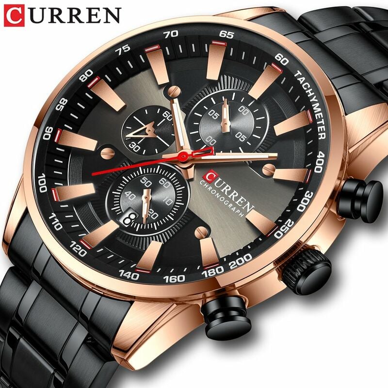 Reloj para hombre Movimiento de cuarzo Correa de acero inoxidable Pantalla de tiempo y calendario Funcion de cronometro 3ATM Pulsera de moda
Reloj para hombre Movimiento de cuarzo Correa de acero inoxidable Pantalla de tiempo y calendario Funcion de cronometro 3ATM Pulsera de moda