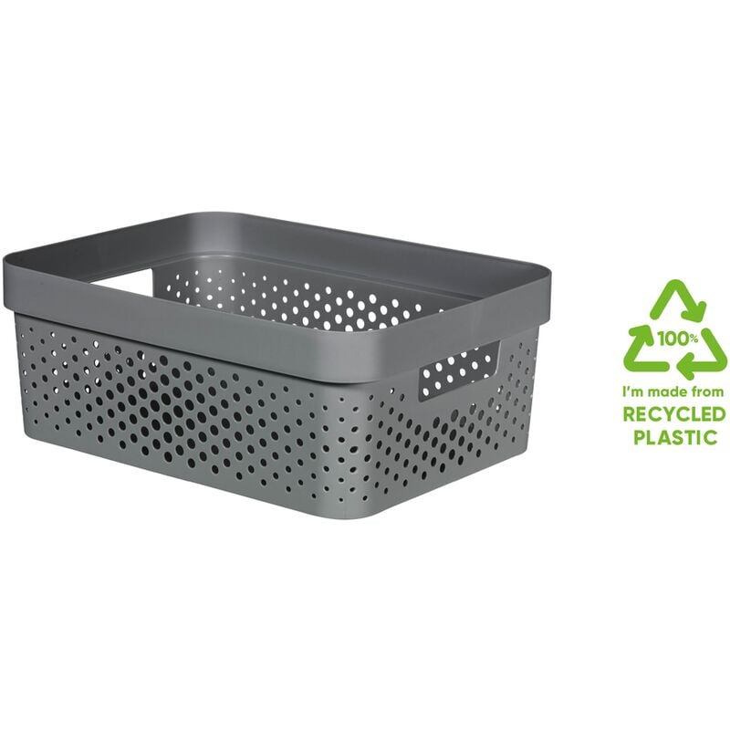 Curver | Bandeja Infinity 11L, gris antracita, 35,6 x 26,6 x 13,6 cm, plástico reciclado - gris foncé
Curver | Bandeja Infinity 11L, gris antracita, 35,6 x 26,6 x 13,6 cm, plástico reciclado - gris foncé