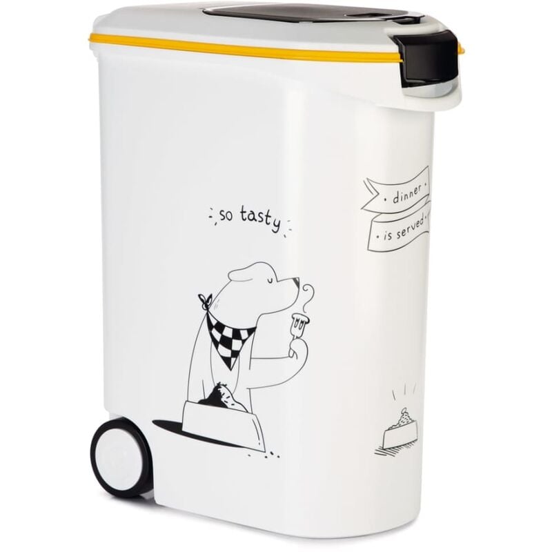 Contenedor de comida de perros Dinner is Served con ruedas 54 L - Blanco - Curver
Contenedor de comida de perros Dinner is Served con ruedas 54 L - Blanco - Curver