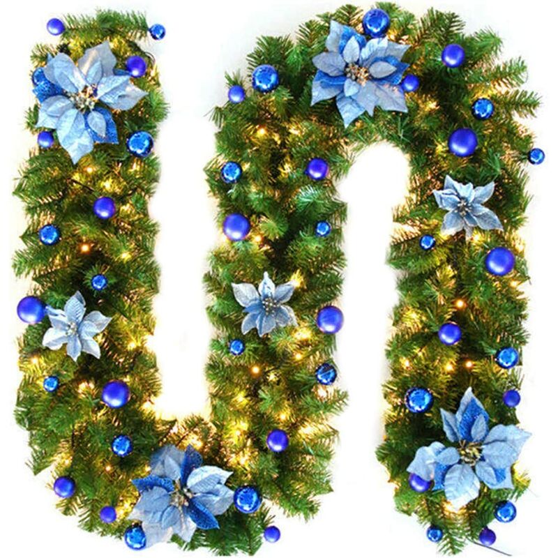 Decoración de guirnalda navideña con luces, plantas de vid artificial de ratán navideño con flores y adornos de bolas, corona navideña para
Decoración de guirnalda navideña con luces, plantas de vid artificial de ratán navideño con flores y adornos de bolas, corona navideña para