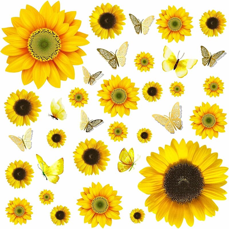 Decoración de pared de girasol - 39 piezas de pegatinas de girasol para paredes con mariposa 3D Pegatina de pared de girasol Decoración de guardería
Decoración de pared de girasol - 39 piezas de pegatinas de girasol para paredes con mariposa 3D Pegatina de pared de girasol Decoración de guardería