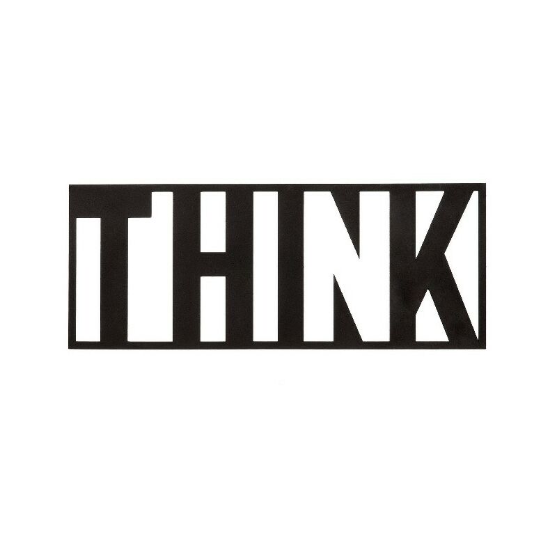 Decoracion de Pared Cita - Wall Art - Think - para Sala de Estar, Dormitorio - Negro en Acero, 50 x 0,15 x 20 cm
Decoracion de Pared Cita - Wall Art - Think - para Sala de Estar, Dormitorio - Negro en Acero, 50 x 0,15 x 20 cm