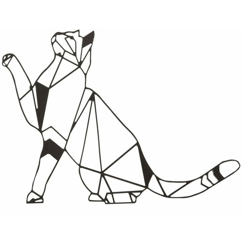 Adorno de pared Cat acero negro 51x36 cm - Negro - Homemania 
Adorno de pared Cat acero negro 51x36 cm - Negro - Homemania
