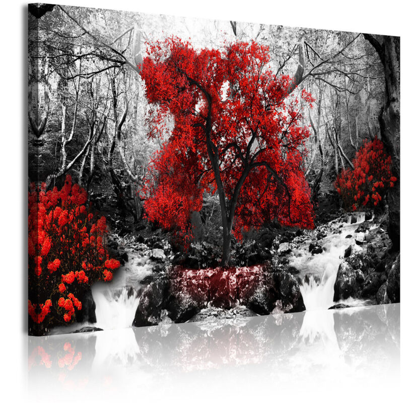 332 - Cuadros Modernos Impresión de Imagen Artística Digitalizada | Paisaje Blanco y Negro con Árboles Rojos Naturaleza | 1 Pieza 120x80cm - Dekoarte
332 - Cuadros Modernos Impresión de Imagen Artística Digitalizada | Paisaje Blanco y Negro con Árboles Rojos Naturaleza | 1 Pieza 120x80cm - Dekoarte