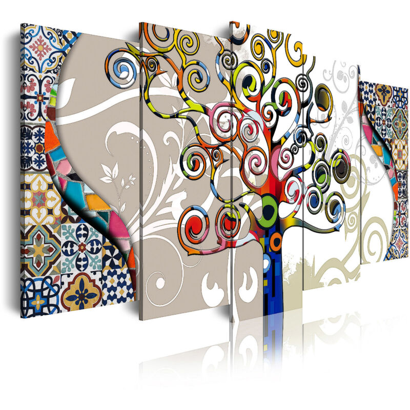 481 - Cuadros Modernos Impresión de Imagen Artística Digitalizada | Árbol de la Vida de Gustav Klimt Gris | 5 Piezas 150x80cm - Dekoarte
481 - Cuadros Modernos Impresión de Imagen Artística Digitalizada | Árbol de la Vida de Gustav Klimt Gris | 5 Piezas 150x80cm - Dekoarte