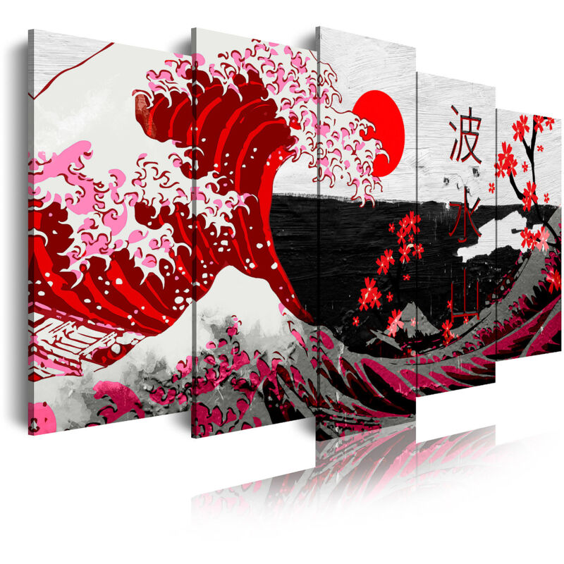536 - Cuadros Modernos Impresión de Imagen Artística Digitalizada | La Gran Ola De Kanagawa Rojo | 5 Piezas 150x80cm - Dekoarte
536 - Cuadros Modernos Impresión de Imagen Artística Digitalizada | La Gran Ola De Kanagawa Rojo | 5 Piezas 150x80cm - Dekoarte