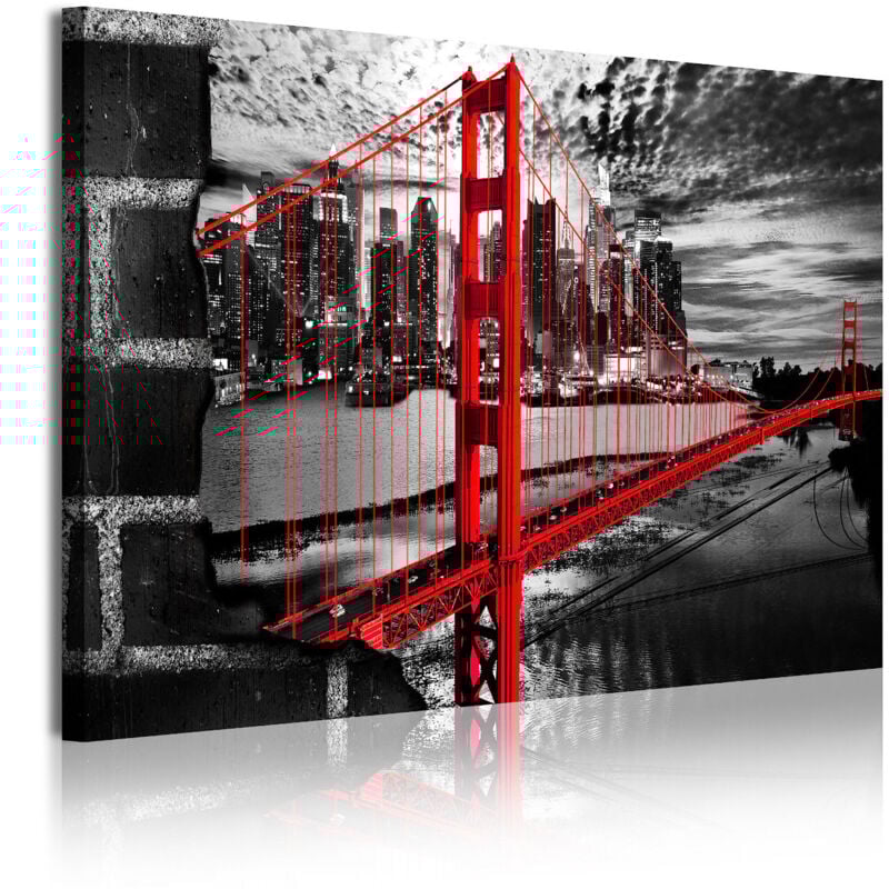 334 - Cuadros Modernos Impresión de Imagen Artística Digitalizada | Golden Gate Blanco Negro Rojo | 1 Pieza 120x80cm - Dekoarte
334 - Cuadros Modernos Impresión de Imagen Artística Digitalizada | Golden Gate Blanco Negro Rojo | 1 Pieza 120x80cm - Dekoarte