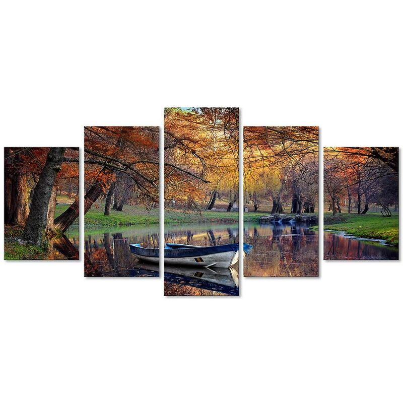 156 - Cuadros Modernos Impresión de Imagen Artística Digitalizada | Paisaje Otoño con Agua | 5 Piezas 200x100cm XXL - Dekoarte
156 - Cuadros Modernos Impresión de Imagen Artística Digitalizada | Paisaje Otoño con Agua | 5 Piezas 200x100cm XXL - Dekoarte