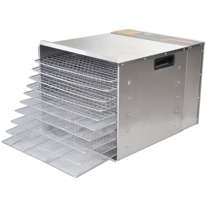 Vidaxl - Deshidratadora de alimentos con 10 bandejas, Acero inoxidable - Plateado
Vidaxl - Deshidratadora de alimentos con 10 bandejas, Acero inoxidable - Plateado