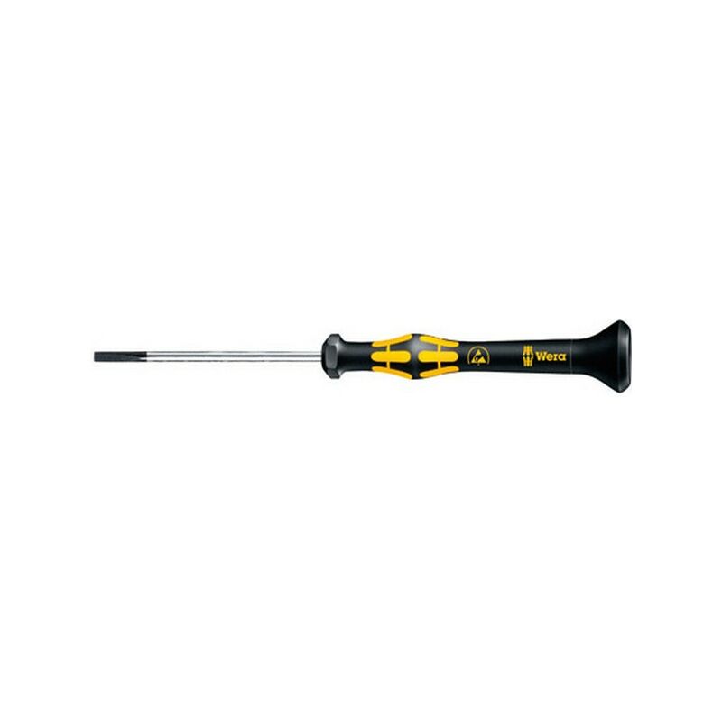 Destornillador electrónico ESD plano, Ancho : de la hoja : 1,8 mm, Espesor : de la hoja 0,30 mm, Largo de la hoja 60 mm, Largo total : 157 mm
Destornillador electrónico ESD plano, Ancho : de la hoja : 1,8 mm, Espesor : de la hoja 0,30 mm, Largo de la hoja 60 mm, Largo total : 157 mm