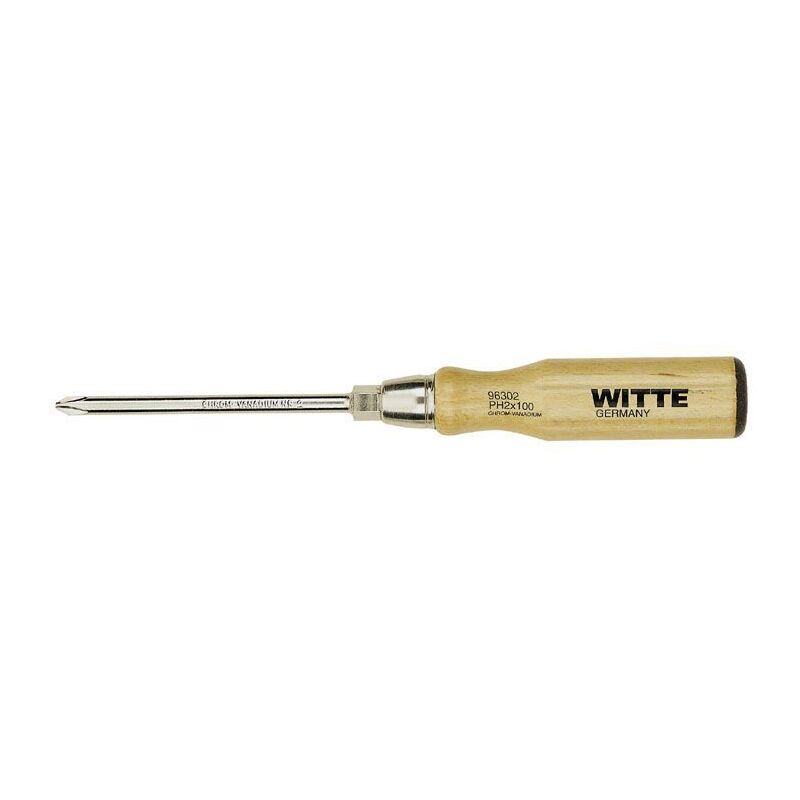 Witte Werkzeuge - WITTE 96302 - Destornillador Phillips con mango de madera (PH2x100)
Witte Werkzeuge - WITTE 96302 - Destornillador Phillips con mango de madera (PH2x100)