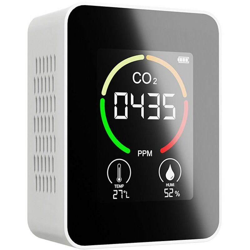 Detector de CO2, Termohigrómetro multifuncional, Analizador de calidad del aire,Detectores de gas,blanco
Detector de CO2, Termohigrómetro multifuncional, Analizador de calidad del aire,Detectores de gas,blanco