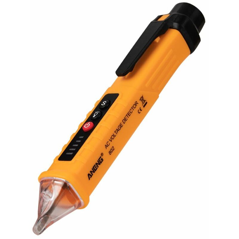 Detector de voltaje de CA sin contacto ANENG VD802, indicador electrico estilo pluma de 12V-1000v,Amarillo
Detector de voltaje de CA sin contacto ANENG VD802, indicador electrico estilo pluma de 12V-1000v,Amarillo