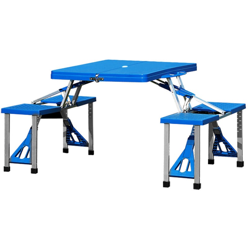 Conjunto de mesa y taburetes plegable para 4 personas Azul portátil Aluminio Plástico para camping jardín picnic - Deuba
Conjunto de mesa y taburetes plegable para 4 personas Azul portátil Aluminio Plástico para camping jardín picnic - Deuba