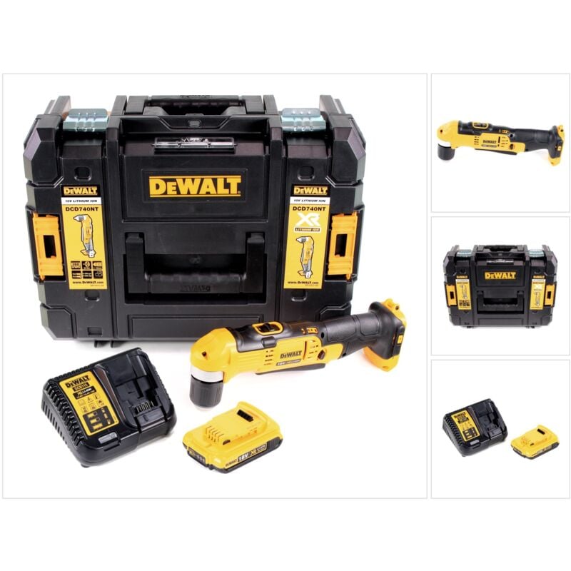 Dewalt - DCD 740 D1 Taladro angular a batería XR 18V en maletín TSTAK + 1x Batería DCB 183 2,0 Ah + Cargador DCB 115
Dewalt - DCD 740 D1 Taladro angular a batería XR 18V en maletín TSTAK + 1x Batería DCB 183 2,0 Ah + Cargador DCB 115
