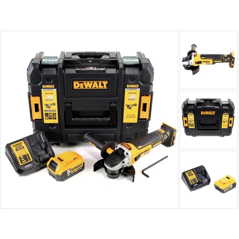 DeWALT DCG 405 P1 Mini Amoladora a batería XR 18V en maletín TSTAK + 1x Batería DCB 184 5,0 Ah + Cargador DCB 115
DeWALT DCG 405 P1 Mini Amoladora a batería XR 18V en maletín TSTAK + 1x Batería DCB 184 5,0 Ah + Cargador DCB 115