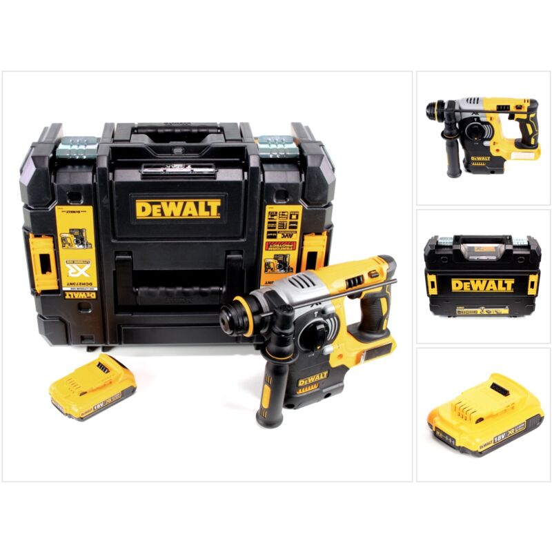 DeWALT DCH 273 Martillo electroneumático a batería XR SDS-Plus 18V en maletín TSTAK + 1x Batería DCB 183 2,0 Ah
DeWALT DCH 273 Martillo electroneumático a batería XR SDS-Plus 18V en maletín TSTAK + 1x Batería DCB 183 2,0 Ah
