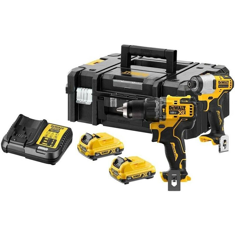DEWALT DCK2111L2T-QW - KIT 12V sin escobillas - DCD706 + DCF801 + Maletín TSTAK II con 2 baterías Li-Ion 3Ah
DEWALT DCK2111L2T-QW - KIT 12V sin escobillas - DCD706 + DCF801 + Maletín TSTAK II con 2 baterías Li-Ion 3Ah