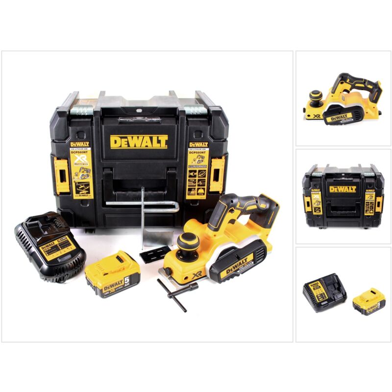 Dewalt - DCP 580 P1 Cepillo a batería sin escobillas XR 18V en maletín TSTAK VI + 1x Batería DCB 184 5,0 Ah + Cargador DCB 115
Dewalt - DCP 580 P1 Cepillo a batería sin escobillas XR 18V en maletín TSTAK VI + 1x Batería DCB 184 5,0 Ah + Cargador DCB 115