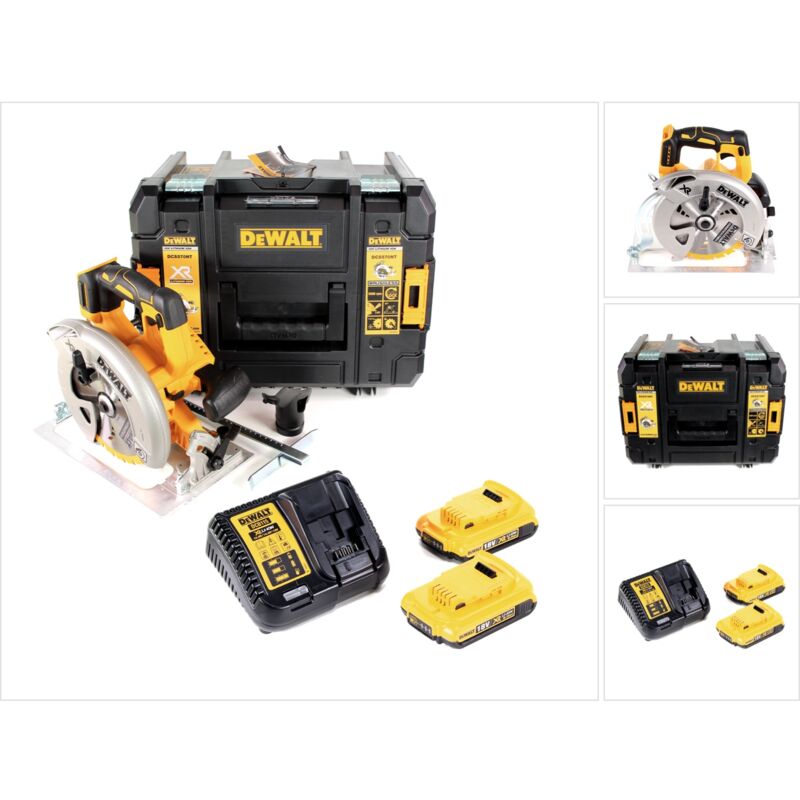 DeWALT DCS 570 D2 Sierra circular a batería XR 18V en maletín TSTAK + 2x Batería DCB 183 2,0 Ah + Cargador DCB 115
DeWALT DCS 570 D2 Sierra circular a batería XR 18V en maletín TSTAK + 2x Batería DCB 183 2,0 Ah + Cargador DCB 115