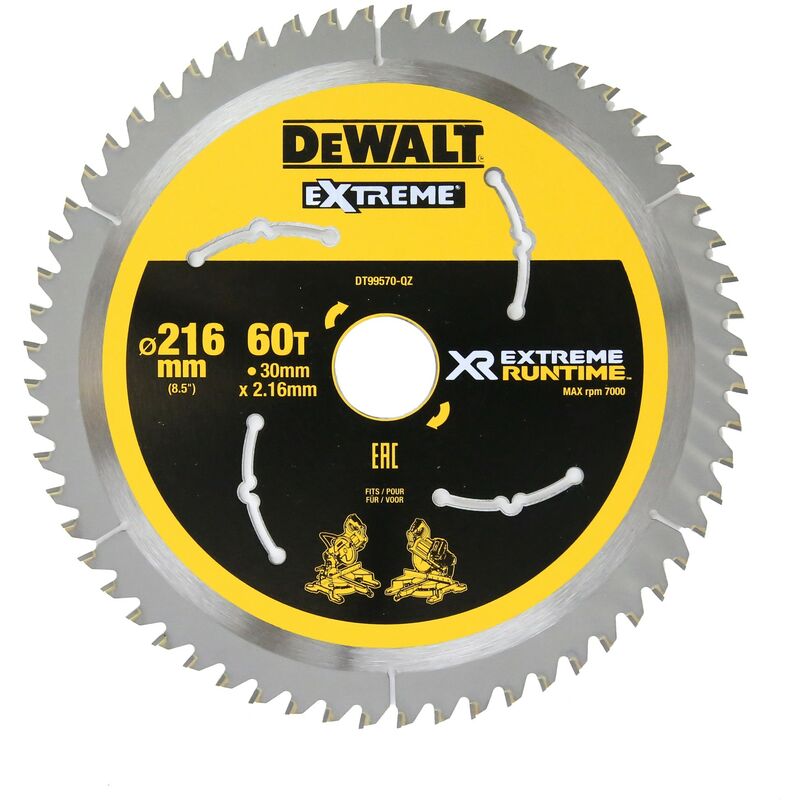 Dewalt DT99570-QZ Hojas para Sierra Circular Estacionaria XR EXTREME RUNTIME 216mm x 30mm 60D 7º
Dewalt DT99570-QZ Hojas para Sierra Circular Estacionaria XR EXTREME RUNTIME 216mm x 30mm 60D 7º