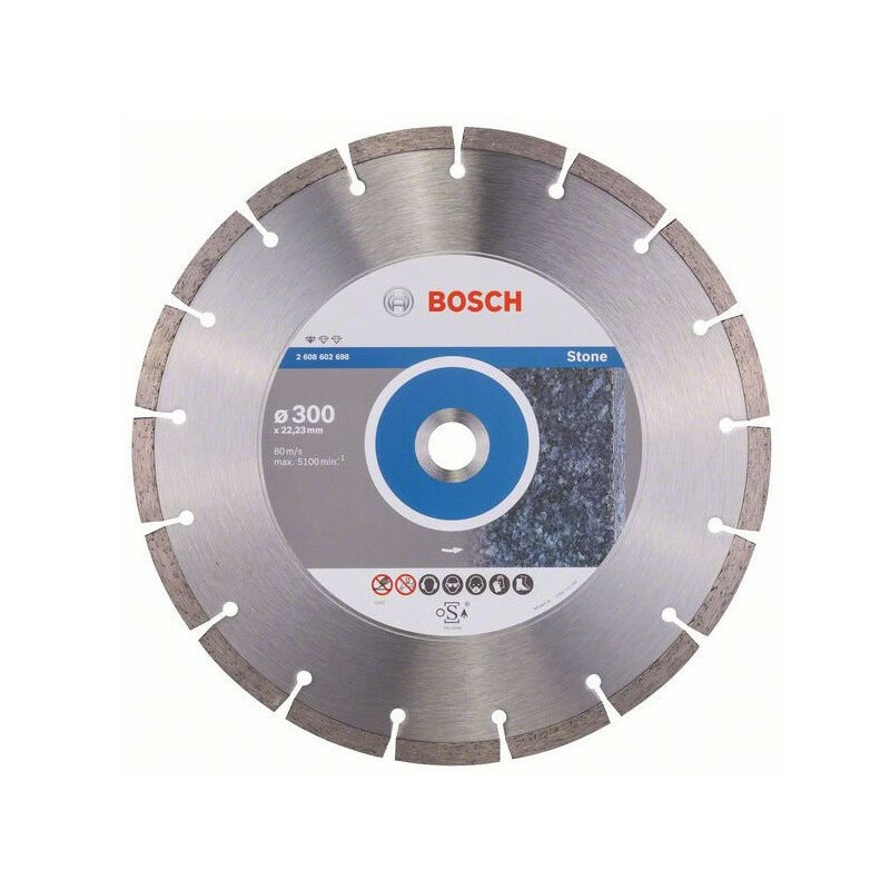 Bosch - Disco de corte de diamante estándar para la piedra D. 300 x 22,23 mm
Bosch - Disco de corte de diamante estándar para la piedra D. 300 x 22,23 mm
