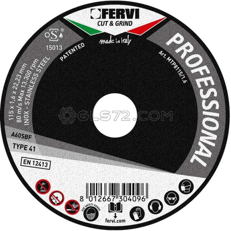 DISCO DE CORTE PARA METAL Ø 125 x 1,3 x 22 MM A60S PROFESSIONAL MTP8125/1.3 - Fervi
DISCO DE CORTE PARA METAL Ø 125 x 1,3 x 22 MM A60S PROFESSIONAL MTP8125/1.3 - Fervi