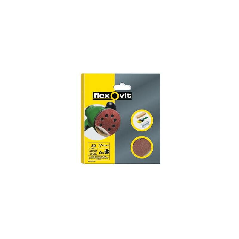 Disco Papel Lija Circular Velgrip 6 Unidades Flexovit Diam. 150 Mm Grano 50 / 6 Agujeros
Disco Papel Lija Circular Velgrip 6 Unidades Flexovit Diam. 150 Mm Grano 50 / 6 Agujeros