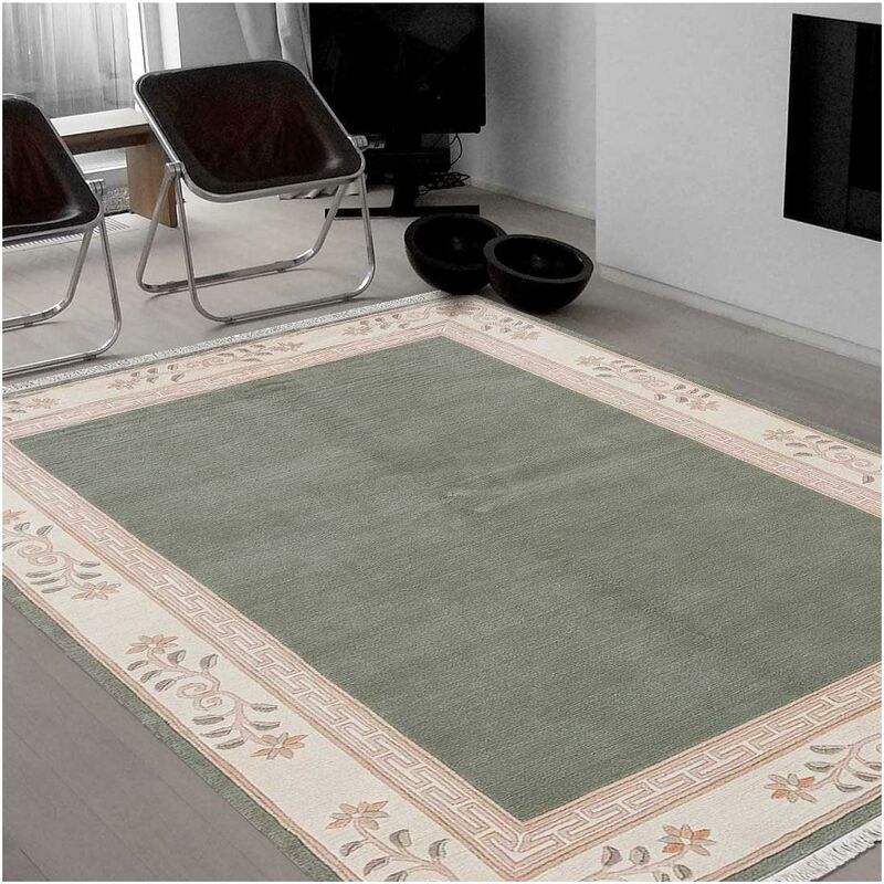 Luxor - diseño moderno alfombra 70x140 cm de entrada rectangular NAPISSA Naranja anudadas a mano - Vert