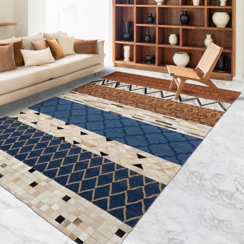 diseño moderno alfombra 120x170 cm rectangular KORLION multicolor tejida a mano salón adecuado para calefacción por suelo radiante - Multicolore
diseño moderno alfombra 120x170 cm rectangular KORLION multicolor tejida a mano salón adecuado para calefacción por suelo radiante - Multicolore